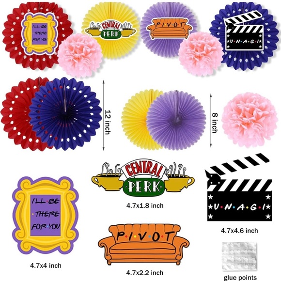 Friends TV Show Bridal Shower Decoration Kit and Photoshoot Backdrop - Picture 5 of 6